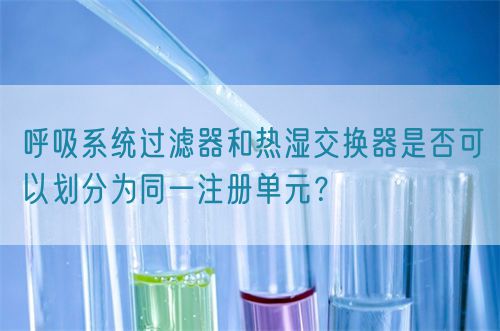 呼吸系統(tǒng)過濾器和熱濕交換器是否可以劃分為同一注冊單元？(圖1)